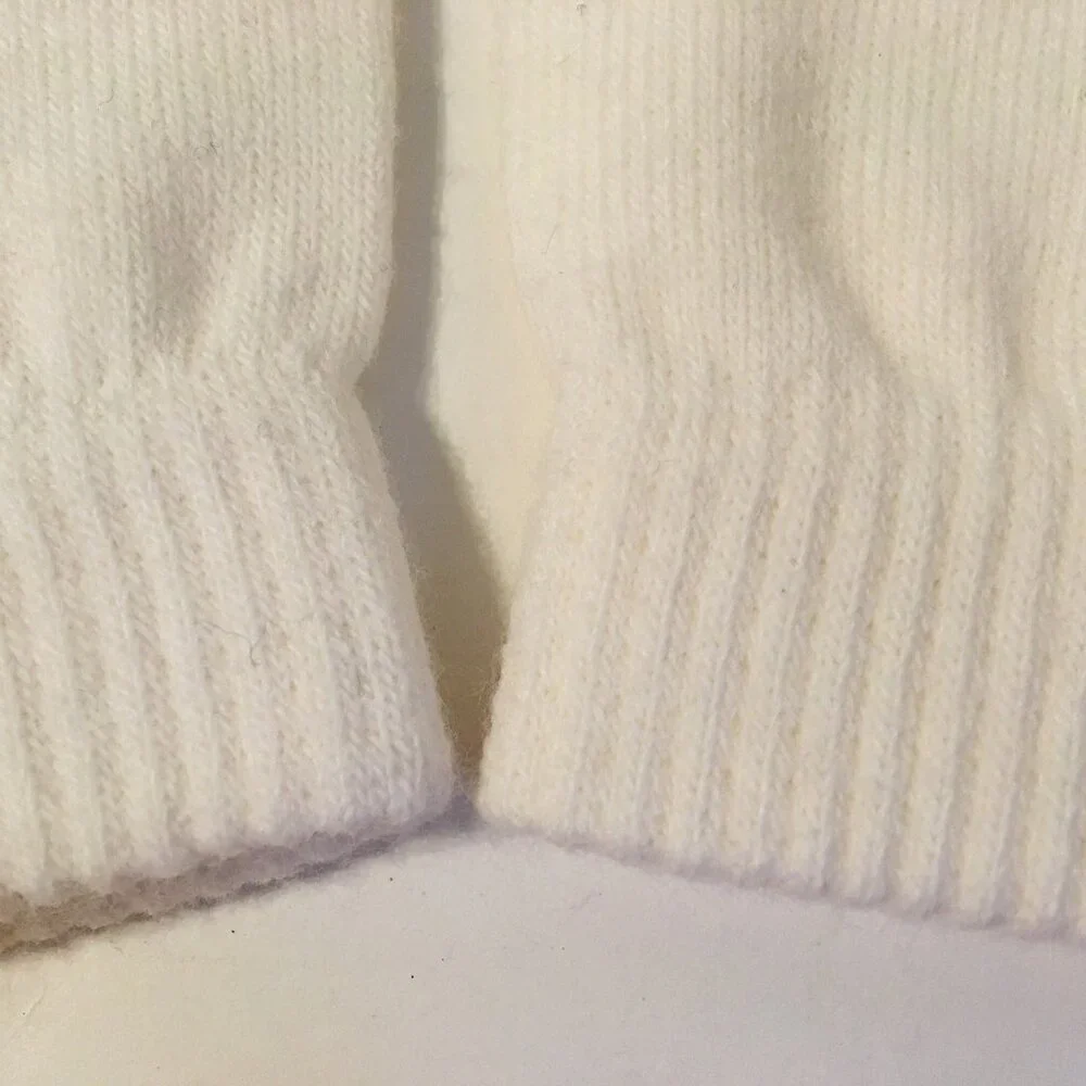 Black White Kids Gloves 2 Pair Boys Girls Children Unisex Knitted Stretch
